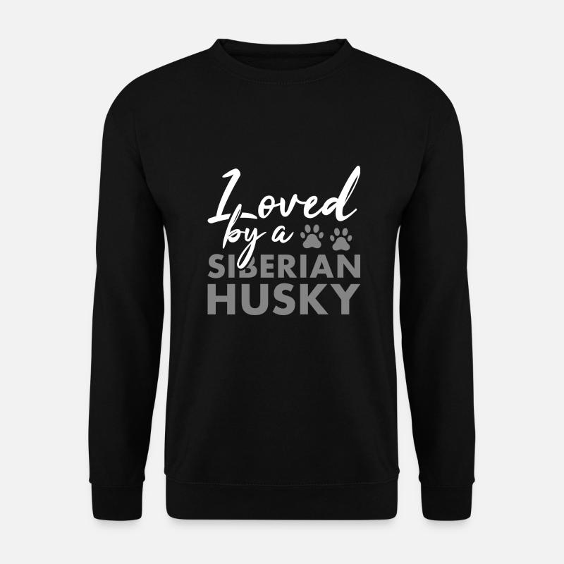 Loved By A Siberian Husky - Unisex Pullover - Schwarz