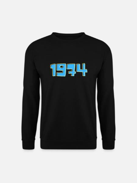 1974 in Blue and Yellow - Unisex Sweatshirt - black