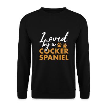 Chien aimé par un corgi - Sweat-shirt Unisexe - noir - Devant - Alina (178cm) & Michal (187cm)