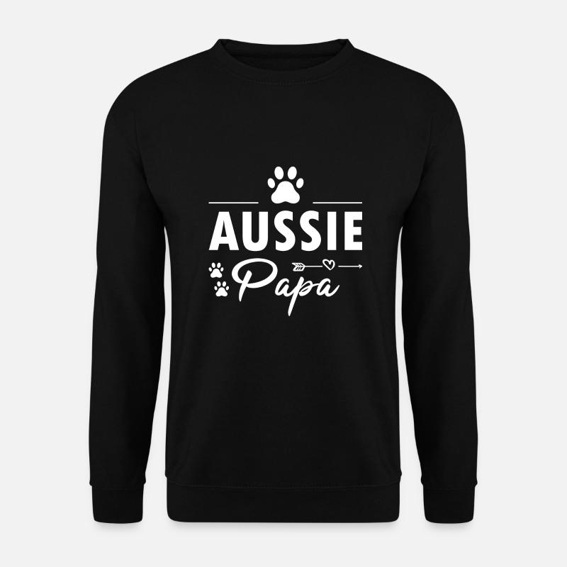 Dog Aussie Papa - Unisex Pullover - Schwarz