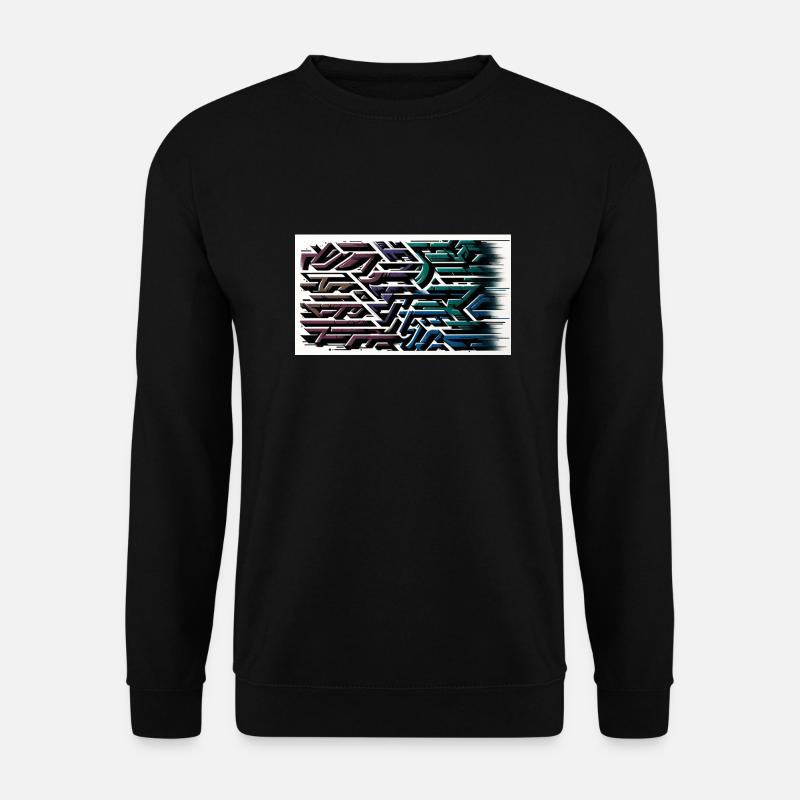 Graphik Print - Unisex Pullover - Schwarz