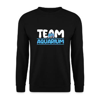Aquarium Fische Aquaristik - Unisex Pullover - Schwarz - Vorne - Alina (178cm) & Michal (187cm)