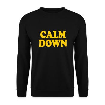 Calm down - Unisex Pullover - Schwarz - Vorne - Alina (178cm) & Michal (187cm)