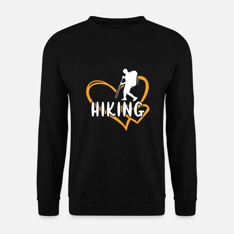 Hiker Heart Hiking - Unisex Pullover - Schwarz