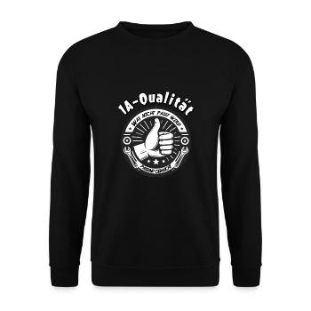 1A Qualität für Handwerker Legenden - Unisex Pullover - Schwarz - Vorne - Alina (178cm) & Michal (187cm)