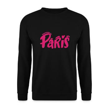 Paris - Unisex Pullover - Schwarz - Vorne - Alina (178cm) & Michal (187cm)