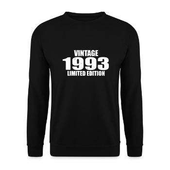 Vintage 1993 Birthday 1993 Retro 1993 - Unisex Sweatshirt - black - Front - Alina (178cm) & Michal (187cm)