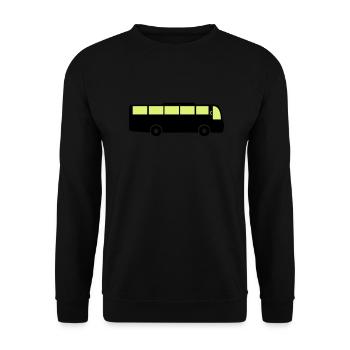 bus - Unisex Pullover - Schwarz - Vorne - Alina (178cm) & Michal (187cm)