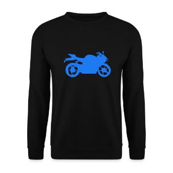 motorrad silhouette - Unisex Pullover - Schwarz - Vorne - Alina (178cm) & Michal (187cm)