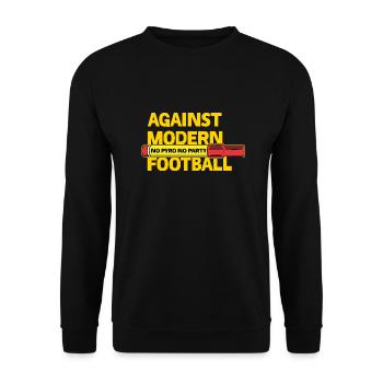 Against Modern Football No Pyro No Party - Unisex Sweatshirt - black - Front - Alina (178cm) & Michal (187cm)