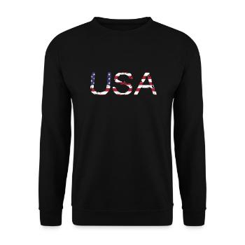 Les États-Unis aux couleurs du drapeau américain drapeau - Sweat-shirt Unisexe - noir - Devant - Alina (178cm) & Michal (187cm)