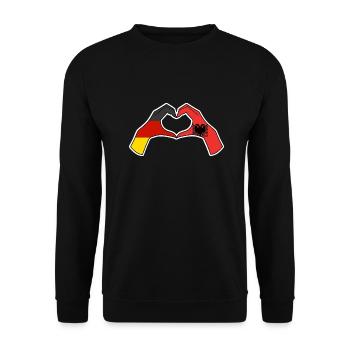 Albanian Albanian Germany Albania - Unisex Sweatshirt - black - Front - Alina (178cm) & Michal (187cm)