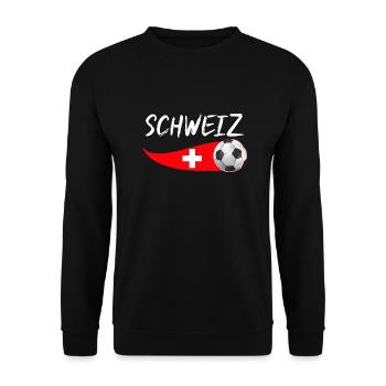 Swiss Switzerland - Unisex Sweatshirt - black - Front - Alina (178cm) & Michal (187cm)