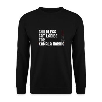 Childless Cat Ladies for Kamala Harris 2024 - - Unisex Sweatshirt - black - Front - Alina (178cm) & Michal (187cm)