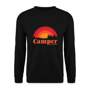 Camper aus Leidenschaft - Unisex Pullover - Schwarz - Vorne - Alina (178cm) & Michal (187cm)
