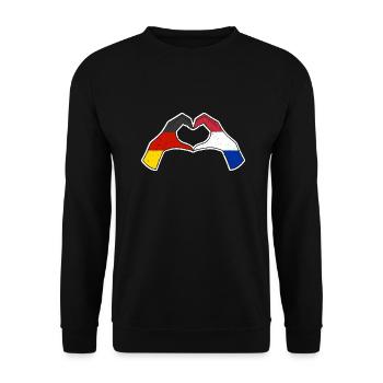 Holland Dutch Germany Netherlands - Unisex Sweatshirt - black - Front - Alina (178cm) & Michal (187cm)