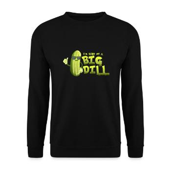 I'm Kind Of A Big Dill Cucumber Vegan Pickle - Unisex Pullover - Schwarz - Vorne - Alina (178cm) & Michal (187cm)