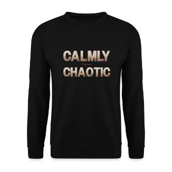 Calmy Chaotic - Unisex Pullover - Schwarz - Vorne - Alina (178cm) & Michal (187cm)