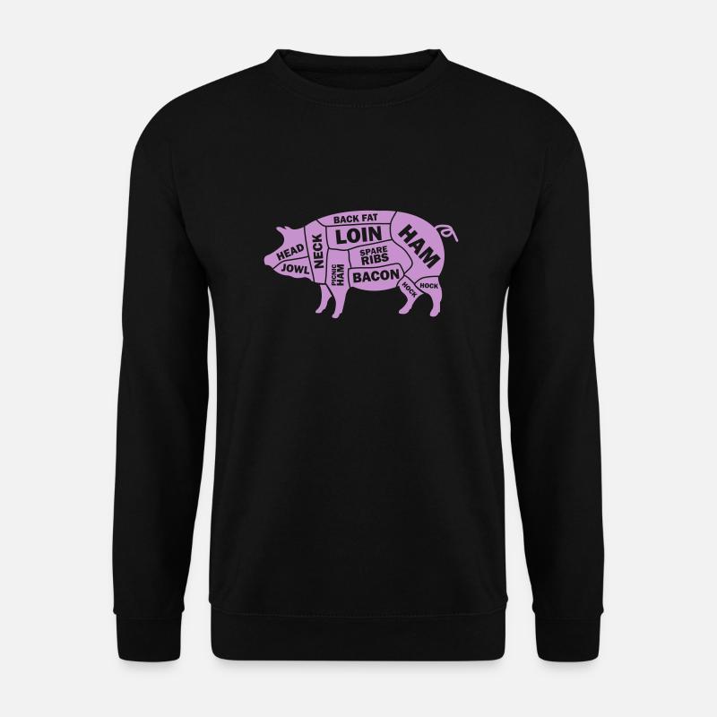 Pig Schwein - Unisex Pullover - Schwarz