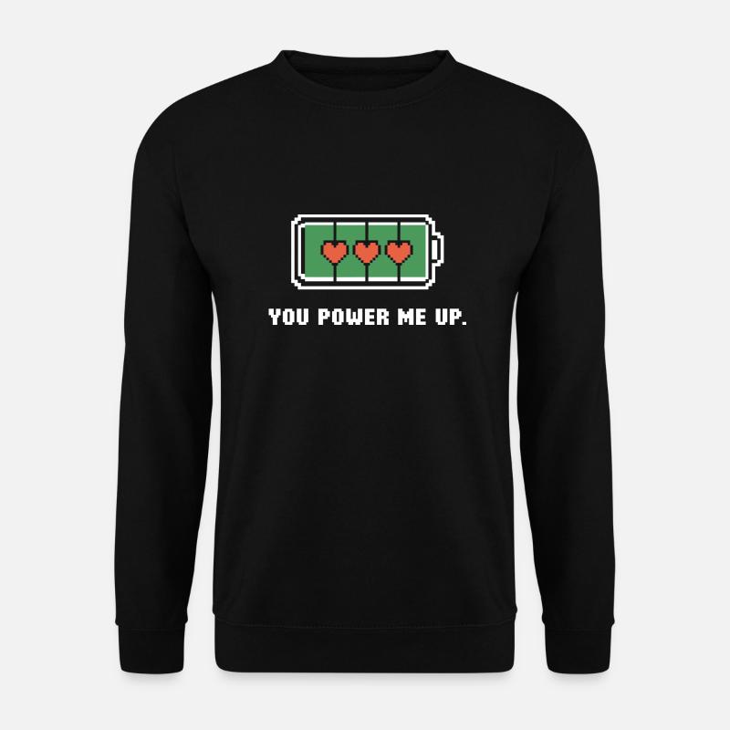 Du powerst mich auf - Unisex Pullover - Schwarz
