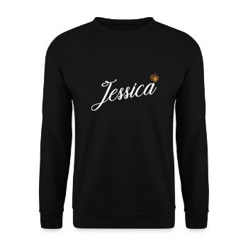 Jessica Name für Frauen Kinder Kleinkinder - Jessica - Unisex Pullover - Schwarz - Vorne - Alina (178cm) & Michal (187cm)