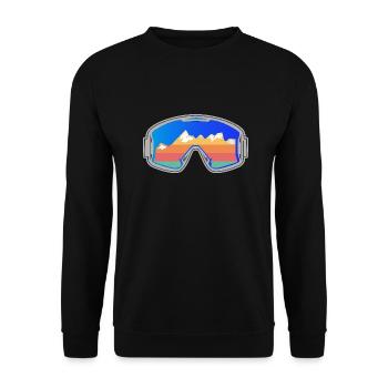 Lunettes de ski skieur Vintage Design Bright - Sweat-shirt Unisexe - noir - Devant - Alina (178cm) & Michal (187cm)