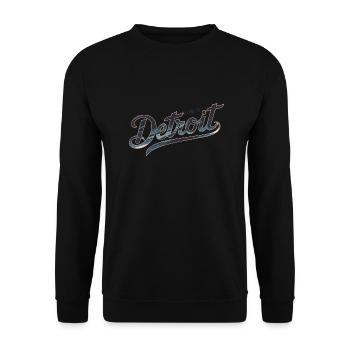 WELCOME TO DETROIT - Unisex Sweatshirt - black - Front - Alina (178cm) & Michal (187cm)