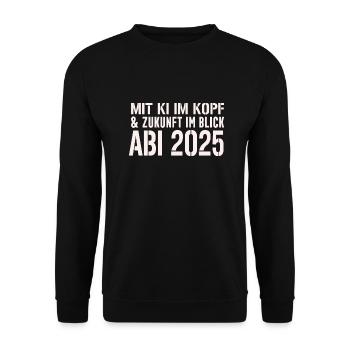 Abi KI 2025 - Unisex Pullover - Schwarz - Vorne - Alina (178cm) & Michal (187cm)