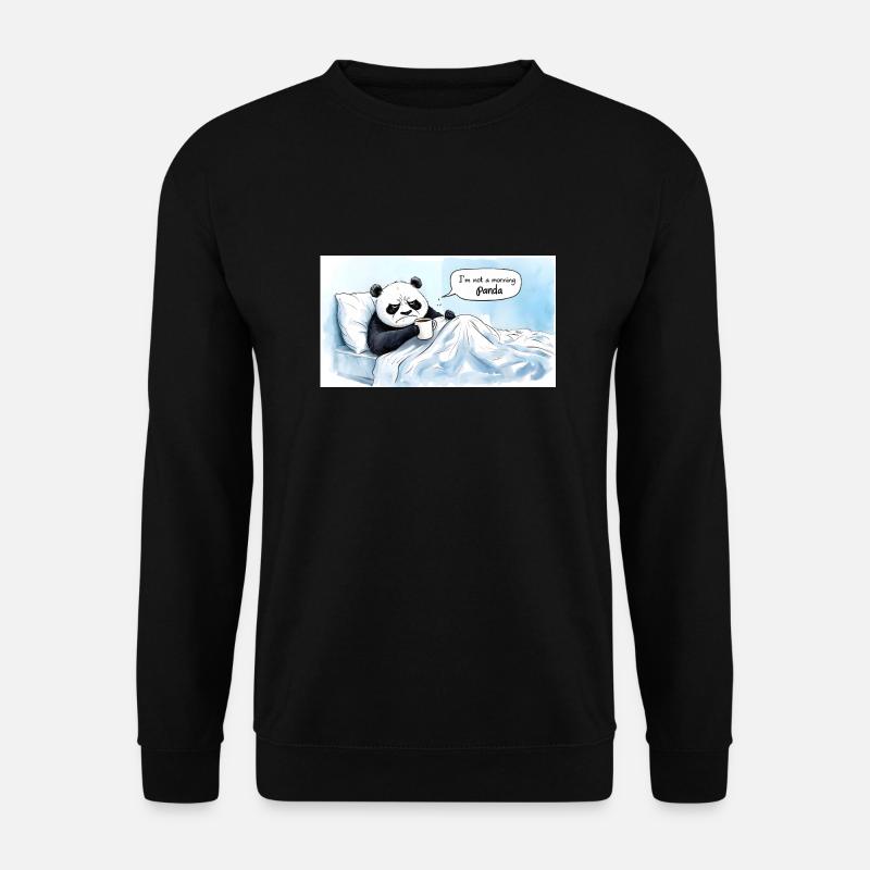 Morgendlicher Panda - Unisex Pullover - Schwarz
