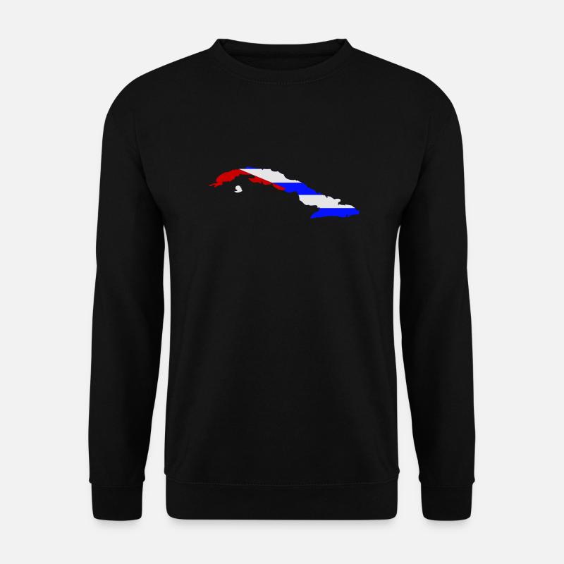 Cuba Shape Flag - Unisex Pullover - Schwarz