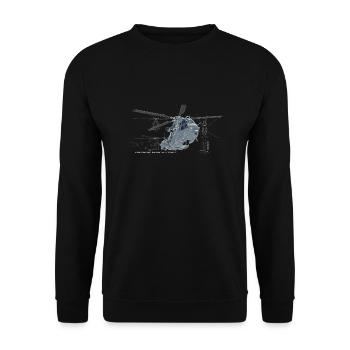 Caracal helicopter color - Unisex Sweatshirt - black - Front - Alina (178cm) & Michal (187cm)
