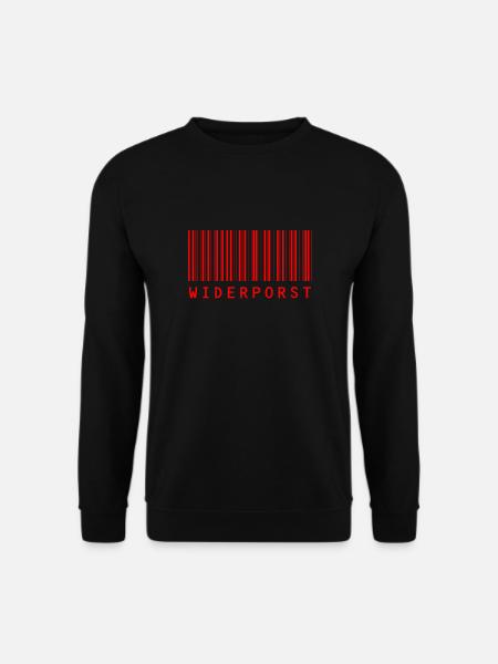 Widerporst Barcode (red print) - Unisex Pullover - Schwarz