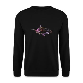Shark color - Unisex Pullover - Schwarz - Vorne - Alina (178cm) & Michal (187cm)