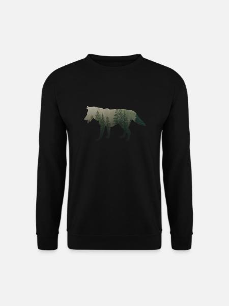 Eis Wolf - Unisex Pullover - Schwarz