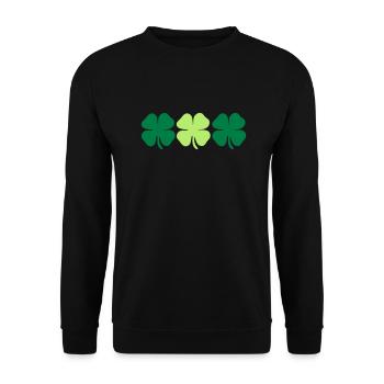 3 4 leaf clovers - Sweat-shirt Unisexe - noir - Devant - Alina (178cm) & Michal (187cm)