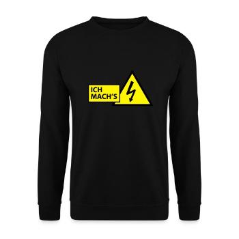 Elektriker - Unisex Pullover - Schwarz - Vorne - Alina (178cm) & Michal (187cm)
