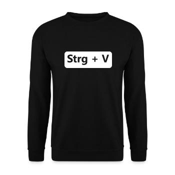 Strg C Strg V tshirt Lustiges Partnerlook Shirt - Unisex Pullover - Schwarz - Vorne - Alina (178cm) & Michal (187cm)
