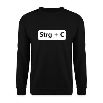 Strg C Strg V tshirt Lustiges Partnerlook Shirt - Unisex Pullover - Schwarz - Vorne - Alina (178cm) & Michal (187cm)