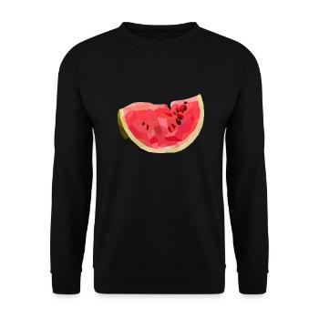 Melon melon in polygon style - Unisex Sweatshirt - black - Front - Alina (178cm) & Michal (187cm)