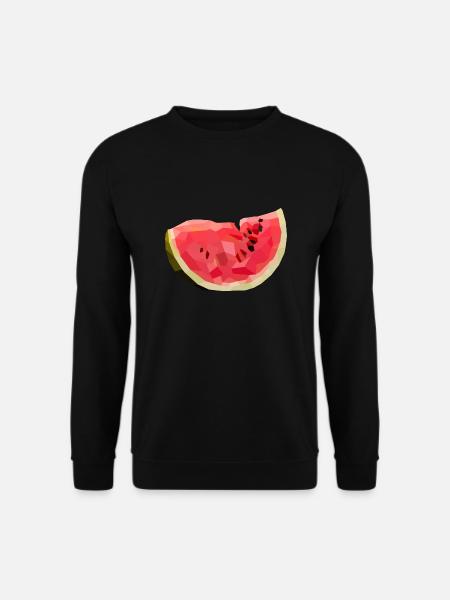 Melone Melon im Polygon Stil - Unisex Pullover - Schwarz