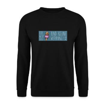 Ich will Eis und keine Werbung - Unisex Pullover - Schwarz - Vorne - Alina (178cm) & Michal (187cm)