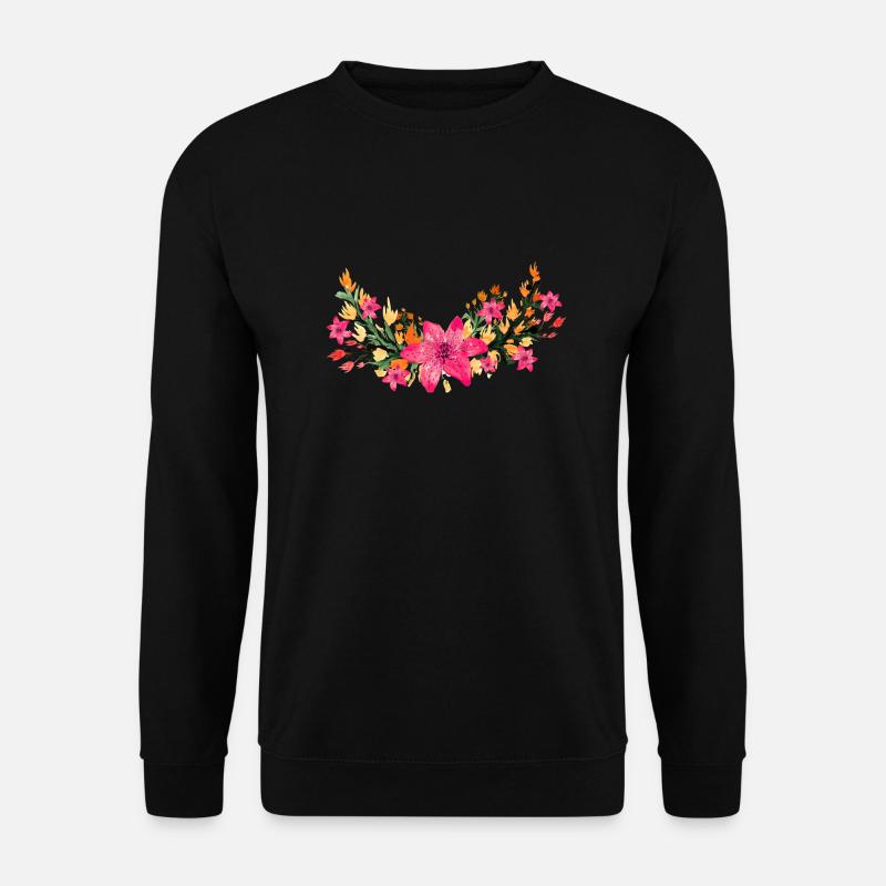Blumen - Unisex Pullover - Schwarz