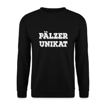 Pälzer Unikat Pfalz - Unisex Pullover - Schwarz - Vorne - Alina (178cm) & Michal (187cm)