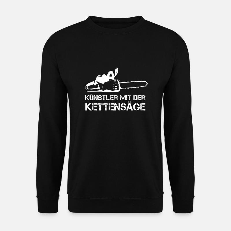 Künstler mit der Kettensäge Holz schnitzen - Unisex Pullover - Schwarz