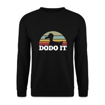 Dodo it vintage retro motif - Unisex Sweatshirt - black - Front - Alina (178cm) & Michal (187cm)