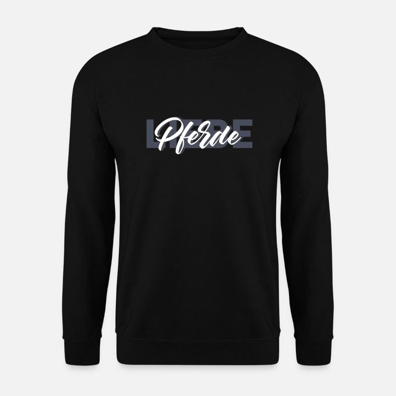 pferdeliebe grau - Unisex Pullover - Schwarz