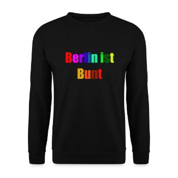 Berlin ist bunt - Unisex Pullover - Schwarz - Vorne - Alina (178cm) & Michal (187cm)