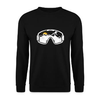 Ski Snowboard Goggles Skiing Snow Mountain Winter - Unisex Sweatshirt - black - Front - Alina (178cm) & Michal (187cm)