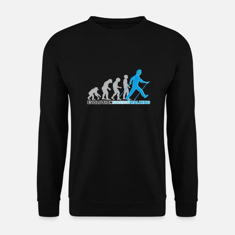 Evolution, nordicwalking, walking, hiking - Unisex Sweatshirt - black