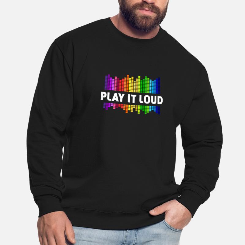Play it loud Equalizer Musik Regenbogen bunt Disko Unisex Pullover